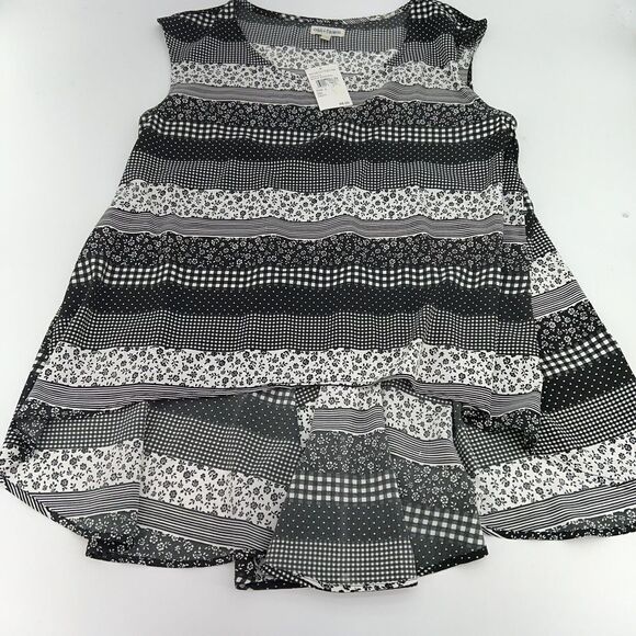 Oat & Fawn Black Bandana High Low Blouse Size Small NWT - Picture 1 of 5